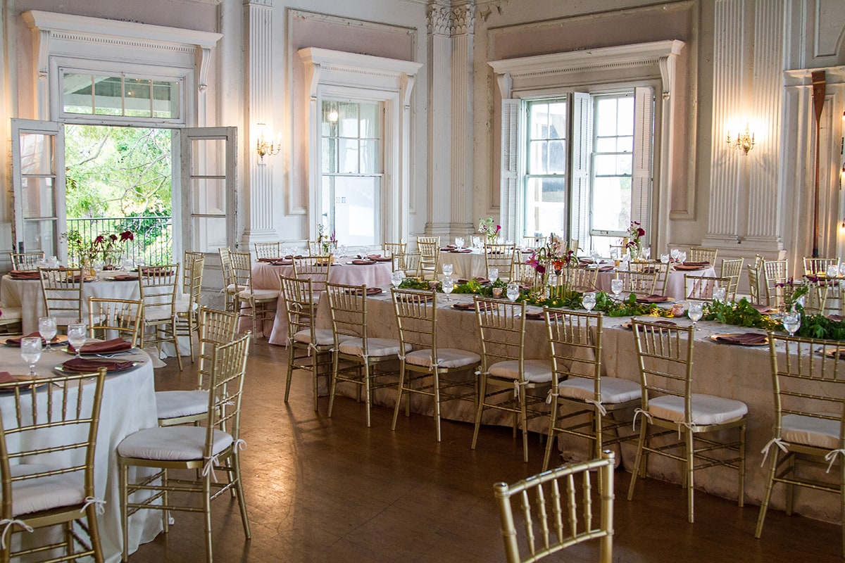 wedding reception table scape